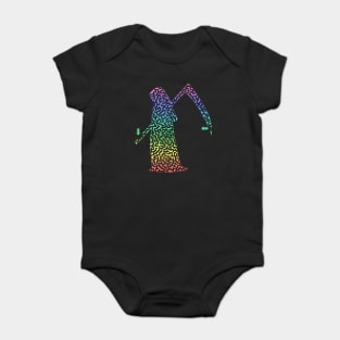 Grim Reaper Colorful Rainbow Maze & Labyrinth Baby Bodysuit